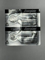 2 PACK 379 ENERGIZER SR521SW 1.55V SILVER OXIDE BATTERY FRESH FREE SHIPPING USA