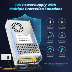 12V 50A 600W DC Switching Power Supply, AC 110V to 12V Converter (SMPS), 12 Volt