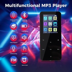 Reproductor MP3 Soporte 128GB Bluetooth sin pérdidas Música FM Radio Grabadora