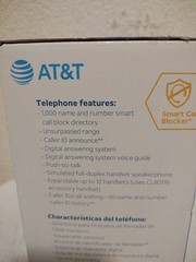 AT&T Cordless Phone Answering Machine Call Block Caller ID 3 Handsets. A