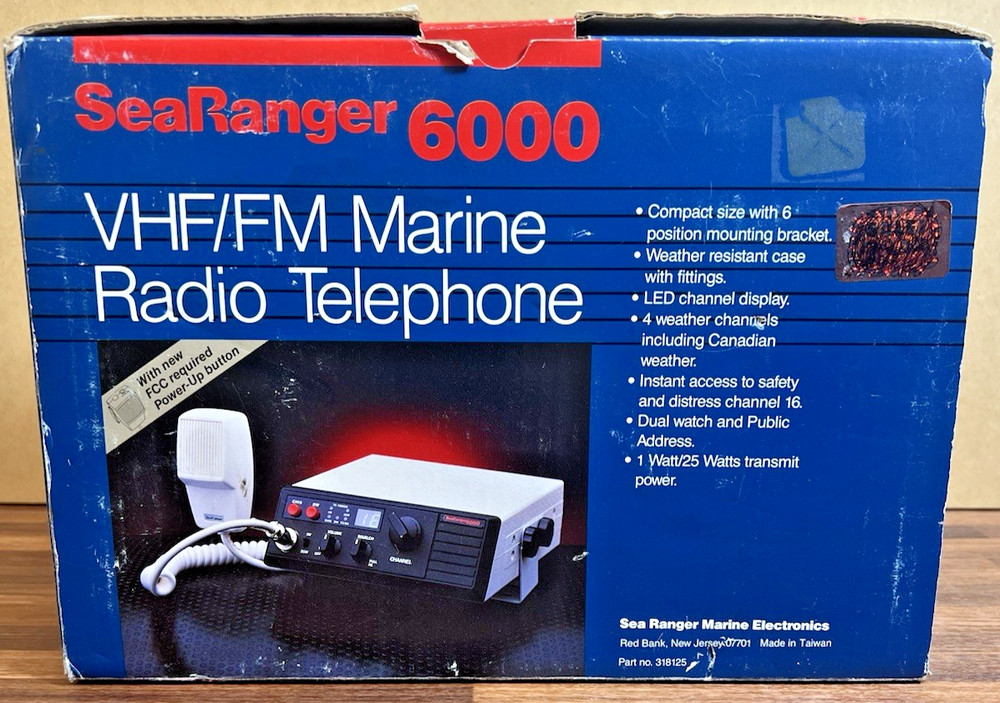 SeaRanger 6000 VHF/FM Marine Radio Telephone NEW RARE Boat Marine Radio in Box
