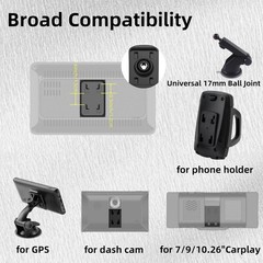 Industrial Strength Carplay Suction Mount for Ultimate Stability – 7-10.26 Inch