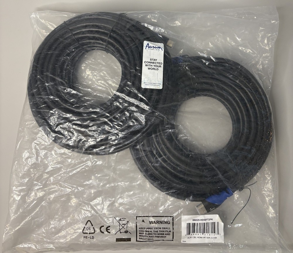 Aurum Ultra Series – High Speed 4K Ready HDMI Cable with Ethernet – 2 Pack