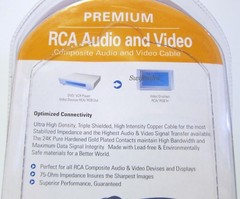 BAFO Premium 24K Gold Plated Composite RCA A/V Audio Video Cable 10′ 10FT