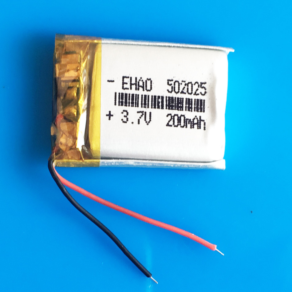 3.7V Li Po 200mAh Battery 502025 Rechargeable For MP3 MP4 Headset Bluetooth GPS