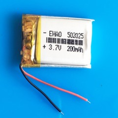 3.7V Li Po 200mAh Battery 502025 Rechargeable For MP3 MP4 Headset Bluetooth GPS