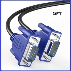 5 FT DB15 15 Pin Monitor Cable Male M/M for Apple Mac Windows VGA Video Display