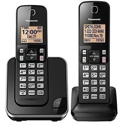 Panasonic KX-TGC352B Black 2-Handset Expandable Cordless Phone System (No Box)