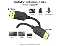 4K DisplayPort to DisplayPort Cable 10FT 10-Pack DP Cable 4K 60Hz 144Hz High Spe