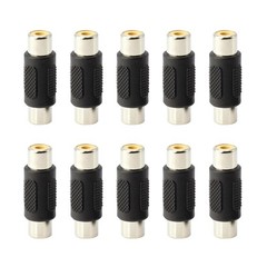 10PCS AV RCA Audio Video Female to Female Jack Coupler Adapter Connector