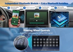 10.1″ IPS Android 13 In Dash Bluetooth 2DIN Car Stereo Radio WiFi GPS Navigation