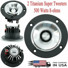 2 x Audiotek 3.25″ 500W Car Audio Pro Heavy Duty Titanium Super Tweeter 1 pair