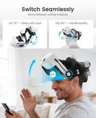 10000mAh Battery VR Head Strap for Meta Quest 2/Quest 3S/ 3 Enhanced Support