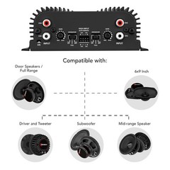 Taramps TS 400X4 2 Ohms Black Multichannel Stereo Amplifier 400 Watts Rms, 4 Cha