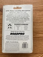 RoadPro 4-Pin Noise Cancelling CB Microphone Super Coil Cord New Old Stock
