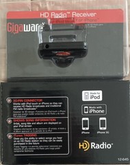 Gigaware HD Receiver Radio for iPod Touch Or iPhone 12-645 Open Box————-34