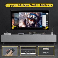 HDMI Matrix 4 in 2 Out 4K 60Hz 4:4:4 ARC HDR D-olby Vision Atmos SPDIF HDCP2.2