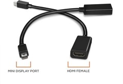 LOT Mini DisplayPort to HDMI Adapter 4K/1080P Mini DP Male to HDMI Female Black