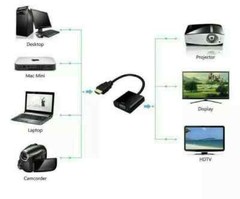 HDMI Male to VGA Female Video Cable Converter Adapter For PC Monitor 4K 3.0
