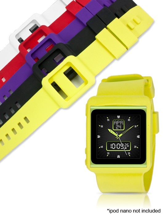 Silicone Skin Watch Band iPod Nano 6 Generation Wrist Strap Case Cover Bracelet