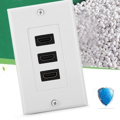 3-port HD Video Panel Socket USB Hub Adapter Wall Socket