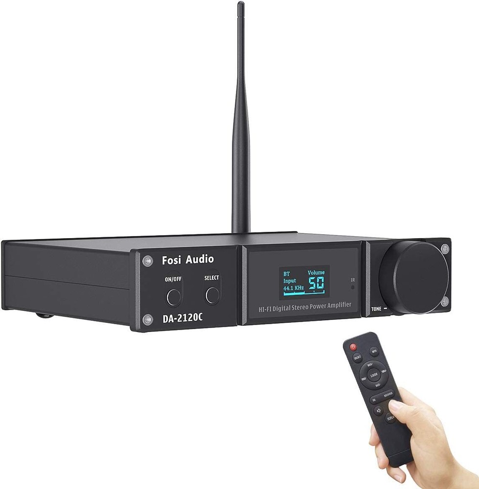 Fosi Audio DA2120C Bluetooth AptX Amplifier 120W x2 Stereo Hi-Fi DAC Amp Remote