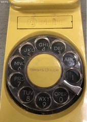 Western Electric Trimline Yellow Rotary Phone
