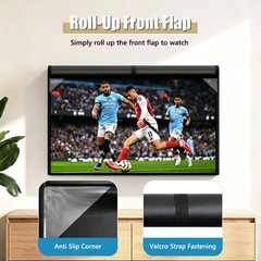 Outdoor TV Cover 600D Heavy-Duty Waterproof UV Protector for 32-65″ Flat Screen