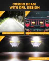 AUXBEAM 4″ Inch LED Work Light Bar SPOT Driving Fog Pods DRL Offroad ATV Truck