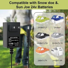 Charger for Snow Joe&24v Lithium Ion Battery,for iBAT24,24VBAT24VBAT-LTE,24VBAT