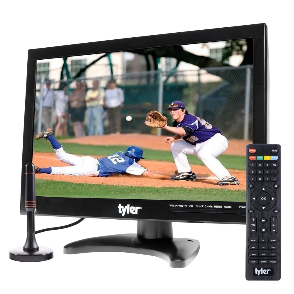 Portable TV 14 1080P LCD Rechargeable Battery HDMI USB RCA Tyler Monitor Lithium