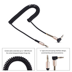 3.5mm Male to Male AUX Cable Cord L-Shaped Right Angle Car Audio Headphone Lot