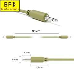 1x 3Ft (90cm) – 1/8″ Mono 3.5mm Male to Male Audio Patch Cable Cord TS Plug Mic