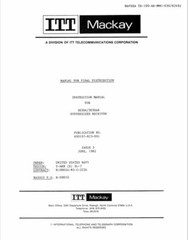 ITT MCKAY 3030A COMMUNICATIONS RECEIVER INSTRUCTION MANUAL – 32LB PAPER