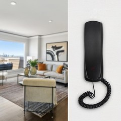 Telephone Desktop Corded Landline Mini Phone For Hotel Office Home Wall Mount US