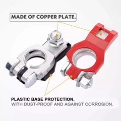 LOT Battery Terminal Connector Top Post Positive Negative Heavy Duty Universal