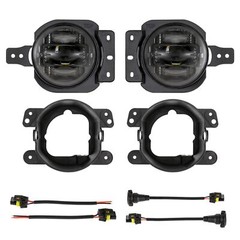 9in LED DRL Headlights For Jeep Wrangler JL Gladiator 2018-2024 4in Fog Light