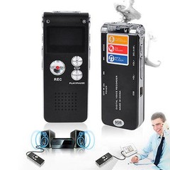 Digital Voice Recorder Built-in Microphone Speaker, Audio MP3 Player 8GB