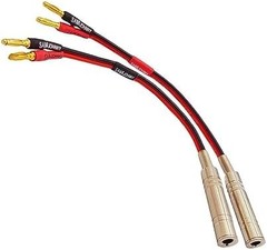 1/4 Inch TS Female to Banana Plug, 6.35mm Jack Mono Adapter Joiner, 1/4″ Female