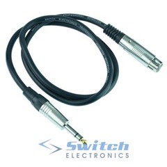 6.35mm 1/4″ Stereo Jack Plug to XLR Female Socket Audio Lead Cable 1m 2m 3m 5m
