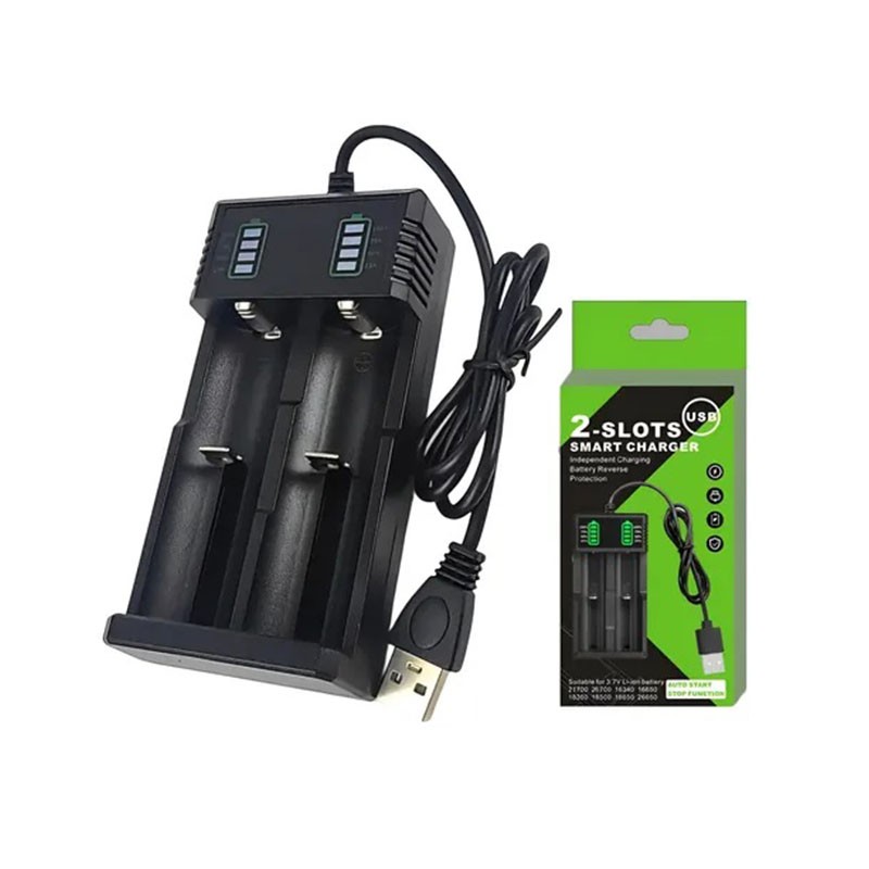USB Smart Battery Charger For18550 14500 16340 Rechargeable Li-Ion Batteries Lot