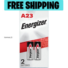 Energizer A23 Battery 12Volt 23AE 21/23 GP23 23A 23GA MN21 2 Pack Sealed