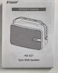 Inwa MZ-621 2-Pack Wireless Portable Speakers w/ Remote, White/Black 40W