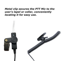 3.5mm Police Listen Only Earpiece Acoustic Tube Headset for Motorola Mic Speaker