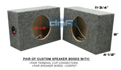 1 PAIR 2 TOTAL CUSTOM 6-1/2″ SQUARE SPEAKER BOX 6.5 INCHES – SHIPS FREE TODAY!