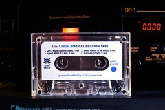 4-in-1 Maxell XLII Test/Calibration audio cassette for mid/high class tape decks