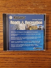VINTAGE GARMIN MAP SOURCE UNITED STATES Roads & Recreation V 3.00 CD – ROM 1999