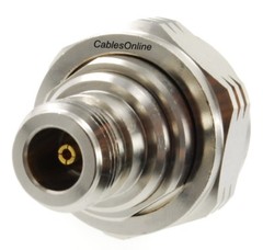 7/16 DIN Male to N Female RF Adapter, CablesOnline RF-N1L3