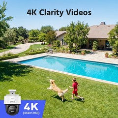 ANNKE 3K 5MP PoE Security IP Camera Full Color Night Vision Two Way Audio H.265+