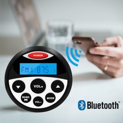 GUZARE Boat Marine Stereo Receiver Bluetooth Audio AM FM Gauge Waterproof Radio